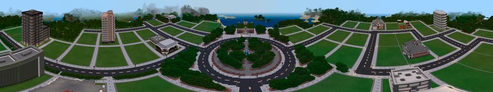Panorama of the Minecraft Bedrock Marketplace product Craftable City created by Lifeboat.