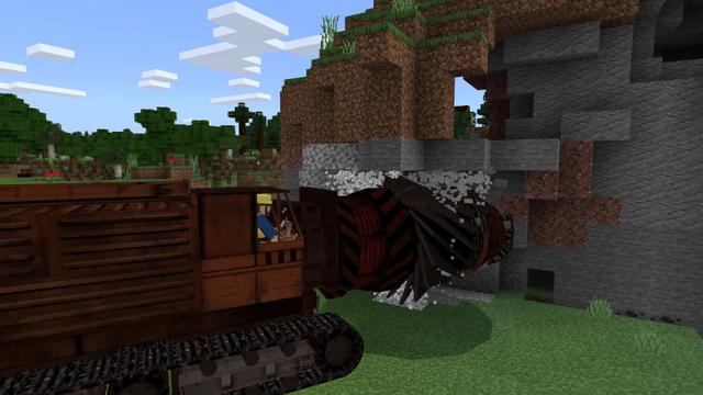 Screenshot of the Minecraft Bedrock Marketplace product Craftable Construction Trucks created by Lifeboat.