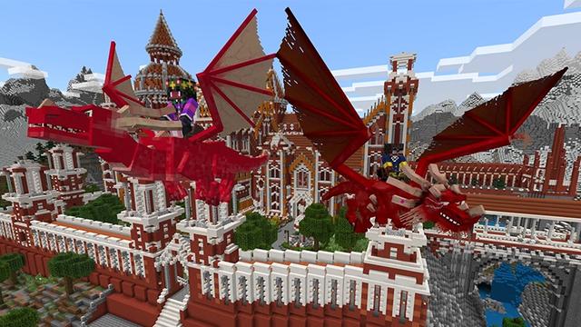 Screenshot of the Minecraft Bedrock Marketplace product Craftable Dragons Evolved created by Lifeboat.