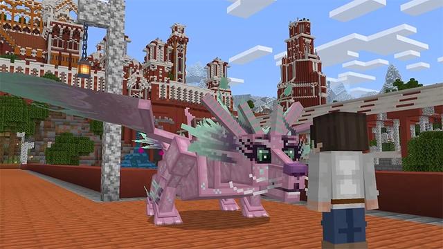 Screenshot of the Minecraft Bedrock Marketplace product Craftable Dragons Evolved created by Lifeboat.