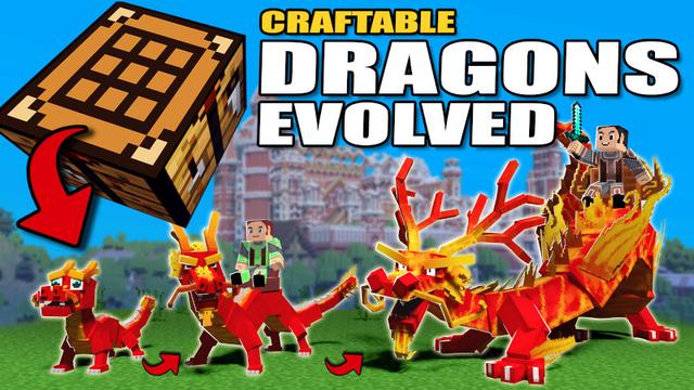 Thumbnail of the Minecraft Bedrock Marketplace product Craftable Dragons Evolved created by Lifeboat.