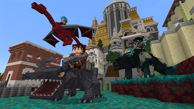 Screenshot of the Minecraft Bedrock Marketplace product Craftable Dragons 2 created by Lifeboat.