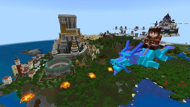 Screenshot of the Minecraft Bedrock Marketplace product Craftable Dragons 2 created by Lifeboat.