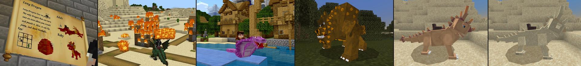 Panorama of the Minecraft Bedrock Marketplace product Craftable Dragons created by Lifeboat.