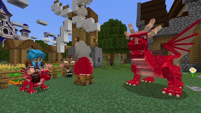 Screenshot of the Minecraft Bedrock Marketplace product Craftable Dragons created by Lifeboat.