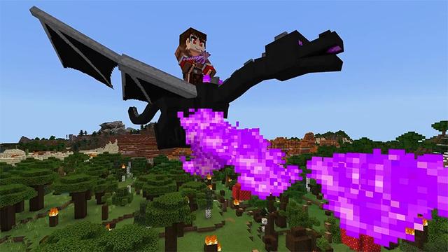 Screenshot of the Minecraft Bedrock Marketplace product Craftable Dragons created by Lifeboat.