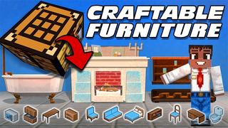 Thumbnail of the Minecraft Bedrock Marketplace product Craftable Furniture created by Lifeboat.