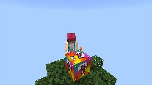 Screenshot of the Minecraft Bedrock Marketplace product Craftable Lucky Blocks created by Lifeboat.