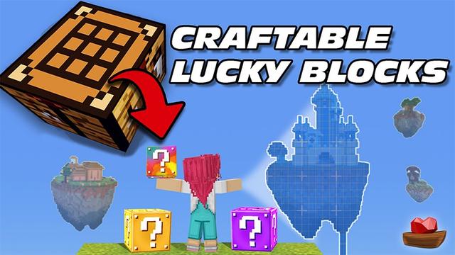 Thumbnail of the Minecraft Bedrock Marketplace product Craftable Lucky Blocks created by Lifeboat.