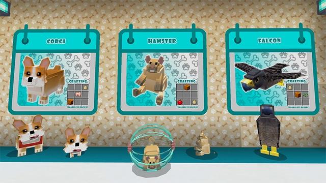 Screenshot of the Minecraft Bedrock Marketplace product Craftable Pets created by Lifeboat.