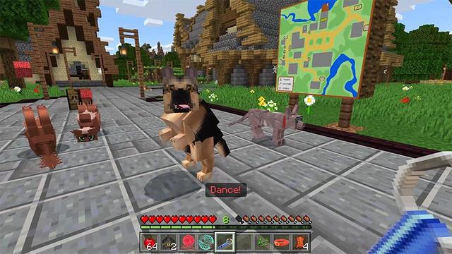 Screenshot of the Minecraft Bedrock Marketplace product Craftable Pets created by Lifeboat.