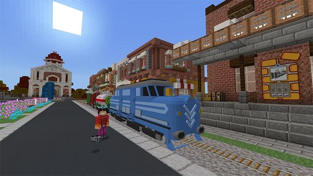 Screenshot of the Minecraft Bedrock Marketplace product Craftable Trains created by Lifeboat.