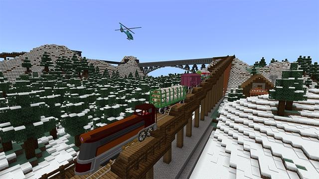 Screenshot of the Minecraft Bedrock Marketplace product Craftable Trains created by Lifeboat.