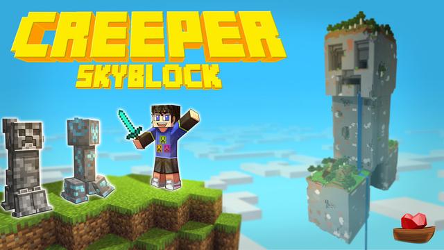 Thumbnail of the Minecraft Bedrock Marketplace product Creeper Skyblock created by Lifeboat.