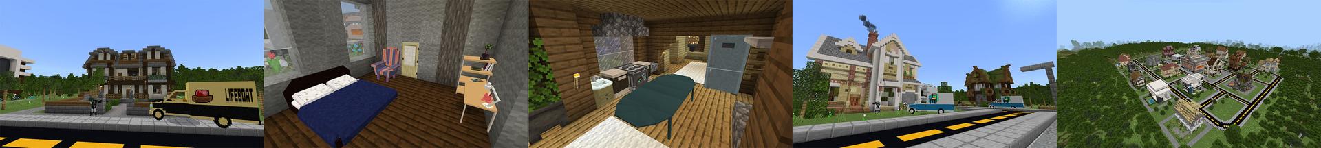 Panorama of the Minecraft Bedrock Marketplace product Curb Appeal created by Lifeboat.