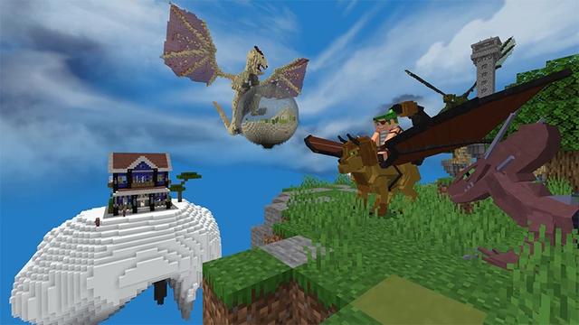 Screenshot of the Minecraft Bedrock Marketplace product Dragon Skyblock created by Lifeboat.