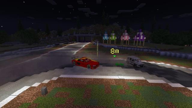 Screenshot of the Minecraft Bedrock Marketplace product Drift Simulator: World Edition created by Lifeboat.