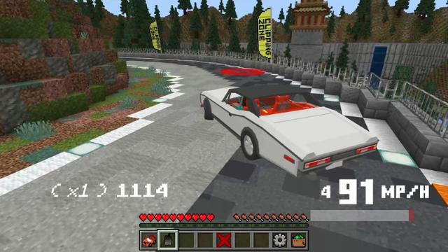 Screenshot of the Minecraft Bedrock Marketplace product Drift Simulator: World Edition created by Lifeboat.