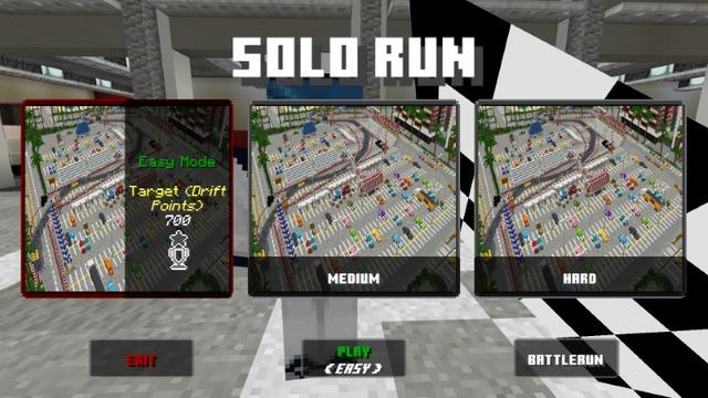 Screenshot of the Minecraft Bedrock Marketplace product Drift Simulator: World Edition created by Lifeboat.
