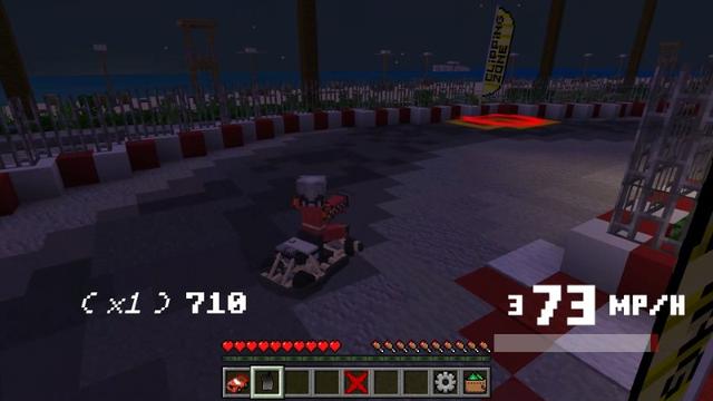 Screenshot of the Minecraft Bedrock Marketplace product Drift Simulator: World Edition created by Lifeboat.