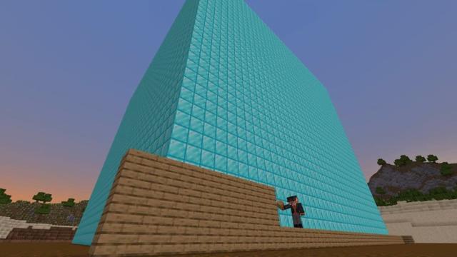 Screenshot of the Minecraft Bedrock Marketplace product Explosions vs 500,000 Diamonds created by Lifeboat.