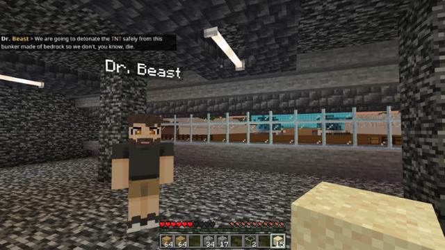 Screenshot of the Minecraft Bedrock Marketplace product Explosions vs 500,000 Diamonds created by Lifeboat.