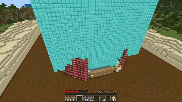 Screenshot of the Minecraft Bedrock Marketplace product Explosions vs 500,000 Diamonds created by Lifeboat.