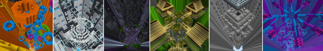 Panorama of the Minecraft Bedrock Marketplace product Extreme Dropper created by Lifeboat.