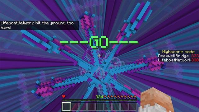 Screenshot of the Minecraft Bedrock Marketplace product Extreme Dropper created by Lifeboat.