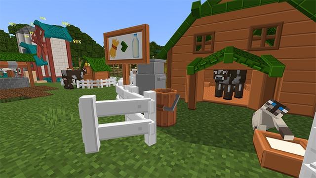 Screenshot of the Minecraft Bedrock Marketplace product Farm Tycoon created by Lifeboat.