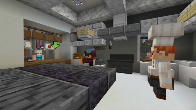 Screenshot of the Minecraft Bedrock Marketplace product Fast Food Simulator created by Lifeboat.