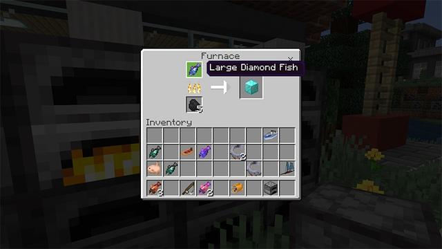 Screenshot of the Minecraft Bedrock Marketplace product Fishing+ created by Lifeboat.