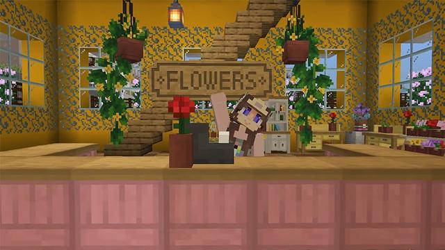 Screenshot of the Minecraft Bedrock Marketplace product Flower Shop created by Lifeboat.