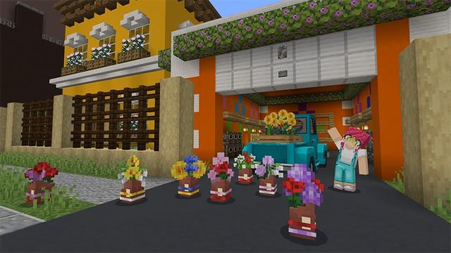 Screenshot of the Minecraft Bedrock Marketplace product Flower Shop created by Lifeboat.