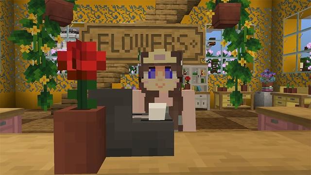 Screenshot of the Minecraft Bedrock Marketplace product Flower Shop created by Lifeboat.