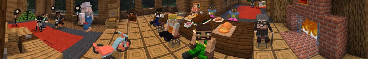 Panorama of the Minecraft Bedrock Marketplace product Food TV: Thanksgiving created by Lifeboat.