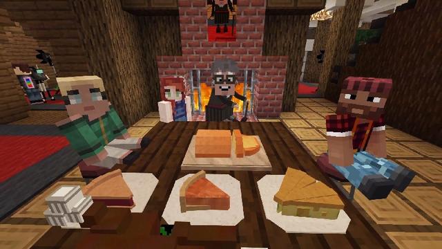 Screenshot of the Minecraft Bedrock Marketplace product Food TV: Thanksgiving created by Lifeboat.