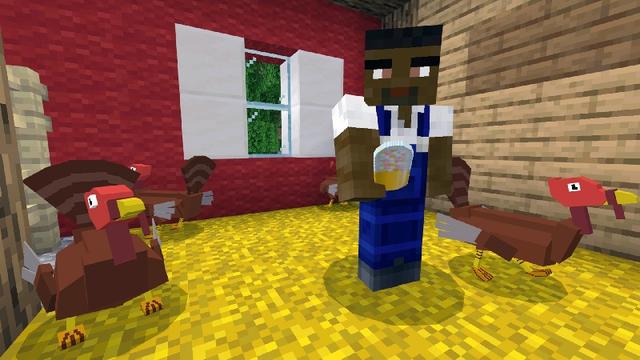 Screenshot of the Minecraft Bedrock Marketplace product Food TV: Thanksgiving created by Lifeboat.