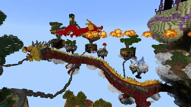 Screenshot of the Minecraft Bedrock Marketplace product Free the Dragon created by Lifeboat.