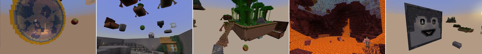 Panorama of the Minecraft Bedrock Marketplace product Giant Items Skyblock created by Lifeboat.