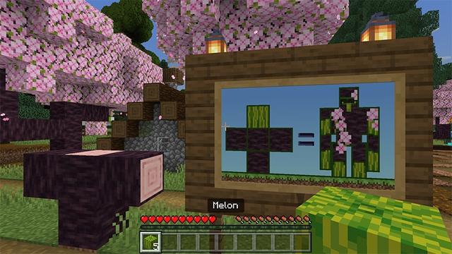 Screenshot of the Minecraft Bedrock Marketplace product Golems+ Melon Vs. Pumpkin created by Lifeboat.