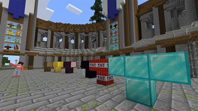 Screenshot of the Minecraft Bedrock Marketplace product Golems+ Melon Vs. Pumpkin created by Lifeboat.