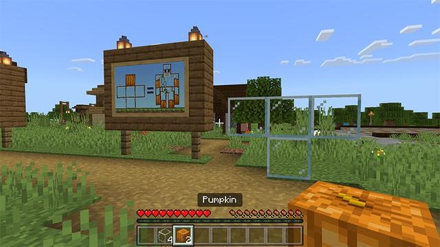 Screenshot of the Minecraft Bedrock Marketplace product Golems+ Melon Vs. Pumpkin created by Lifeboat.