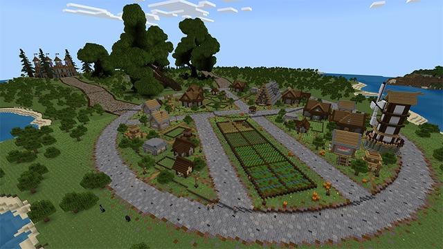 Screenshot of the Minecraft Bedrock Marketplace product Golems+ Melon Vs. Pumpkin created by Lifeboat.