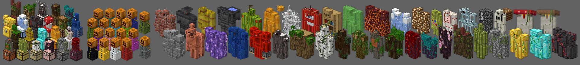 Panorama of the Minecraft Bedrock Marketplace product Golems Add-On created by Lifeboat.