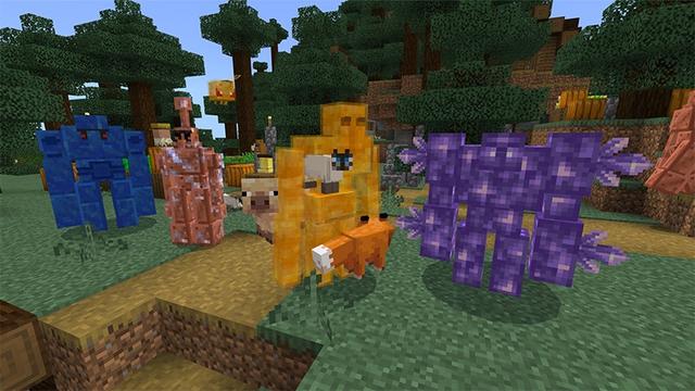 Screenshot of the Minecraft Bedrock Marketplace product Golems Add-On created by Lifeboat.