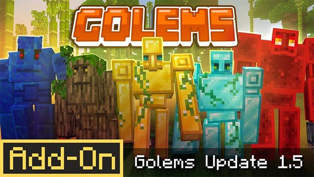 Thumbnail of the Minecraft Bedrock Marketplace product Golems Add-On created by Lifeboat.