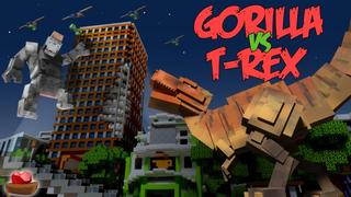 Thumbnail of the Minecraft Bedrock Marketplace product Gorilla vs. T-Rex created by Lifeboat.
