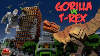 Thumbnail of the Minecraft Bedrock Marketplace product Gorila vs. T-Rex created by Lifeboat.