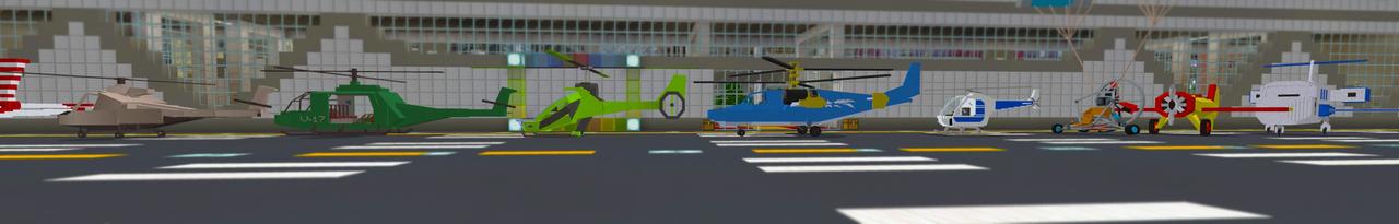 Panorama of the Minecraft Bedrock Marketplace product Helicopters created by Lifeboat.